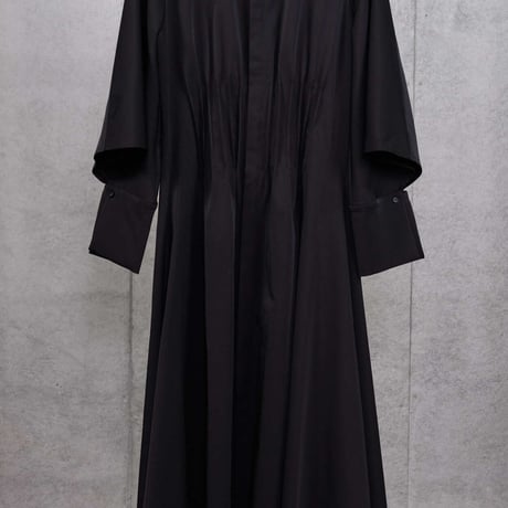 DK30-04-O04／BISEM Stretch Grosgrain Pintuck Dress／2COLORS