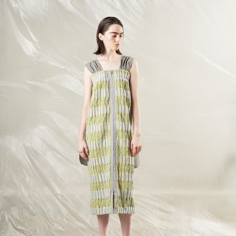 DK27-CS05-O06／High-Twist Double Jacquard Dress／2COLORS