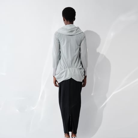 DK29-CS05-H03／Nylon Power Net Double-Zip Cardigan／2COLORS