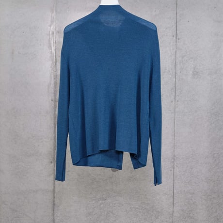 DK30-K02-T05／Wool High-Gauge Knit Asymmetrical Button Top／3COLORS