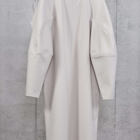 LE-O02／Limited Edition Super 120’s Wool Melton Minimal Line Dress／2COLORS