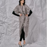DK28-07-V02／Long Shaggy Jacquard I-line Dress／2COLORS