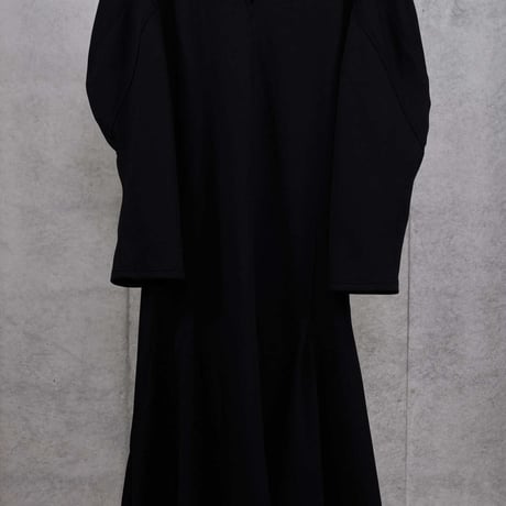 DK30-CS03-D06／Technorama Double-Knit V-neck long dress／2COLORS