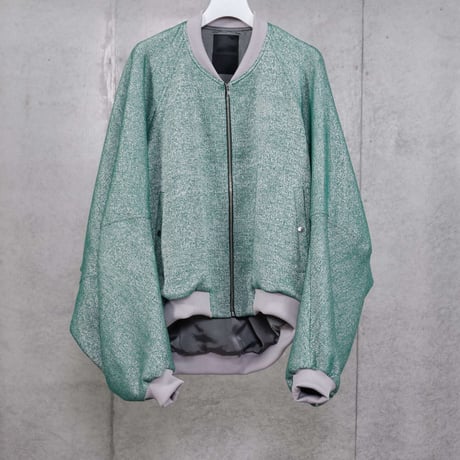 DK30-07-J02／Grain Bright Jacquard Bomber Jacket／2COLORS