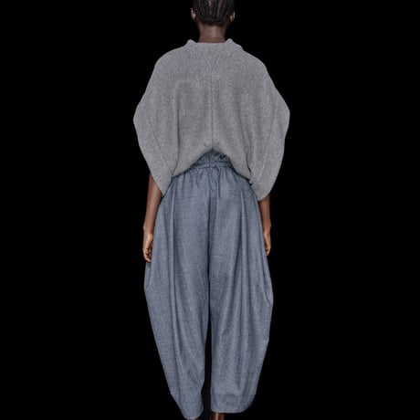 LE-P05／Limited Edition Dormeuil British Wool Tweed Cropped Form Pants／2COLORS