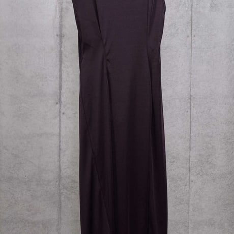 DK30-CS02-D08／100d PLA Smooth Front-draped Dress／2COLORS