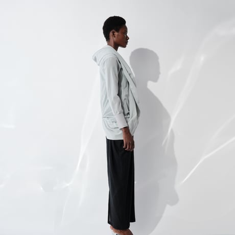 DK29-CS05-H03／Nylon Power Net Double-Zip Cardigan／2COLORS
