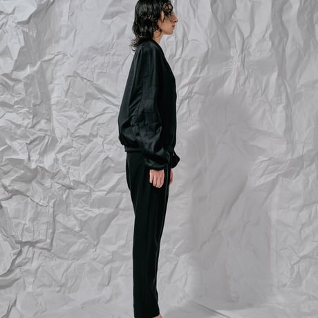 DK28-08-J03／Wool Twill Double Cloth Long Sleeve Bomber Jacket／2COLORS