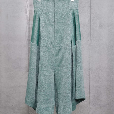 DK30-07-P03／Grain Bright Jacquard Bell Silhouette Pants／2COLORS