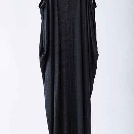 DV-060／“BASICS” 100% Linen Jersey Tank Long Dress／4COLORS