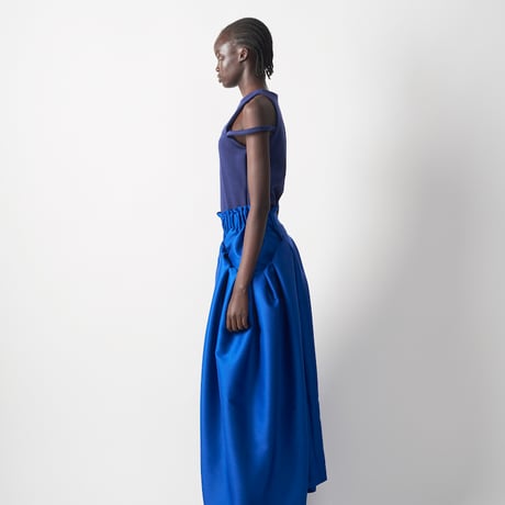 LE-S06／LIMITED EDITION／Silk Wool Twill Long Skirt／2COLORS