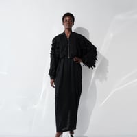 DK29-SP01-J01／Fragment Veil Cloth Bomber Jacket／1COLOR