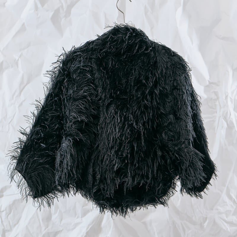 値下げ♡完売　新品　ella shaggy jacquard blouson DK28-07-H01／Long Shaggy Jacquard Short Jacket／2