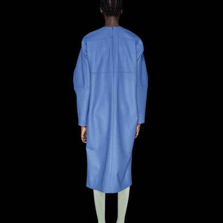 LE-O02／Limited Edition Super 120’s Wool Melton Minimal Line Dress／2COLORS