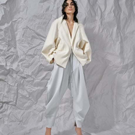 DK28-CS02-P02／Camellia Resilient Ponte Curved Silhouette Pants／2COLORS