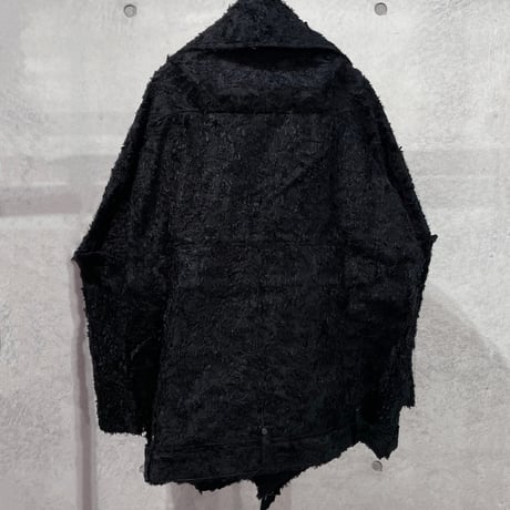 DK30-SP02-J05／Ry/Ny/C Cut Jacquard Biker Jacket／2COLORS