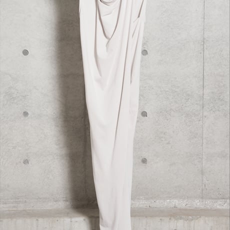 DV-055／COOLISM Hard Twisted Jersey Draped Long Dress／2COLORS