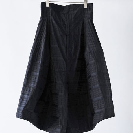 DK29-03-P03／Ny Shadow Border Wide Pants／2COLORS
