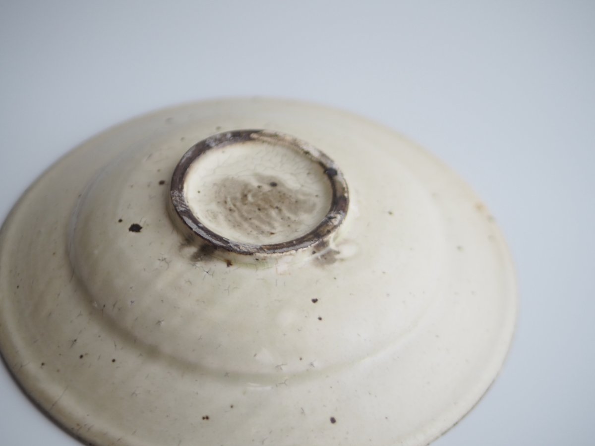 粉引 ルチル釉 リム皿 (リム広) 7.5寸 / 下村 淳 | cafe design sho