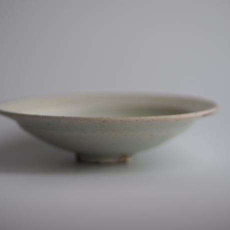 粉引 白釉 リム皿 6寸 / 下村 淳