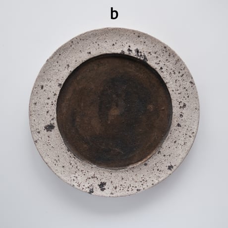 白砂×枯金 リム皿  21cm / 若狹 祐介