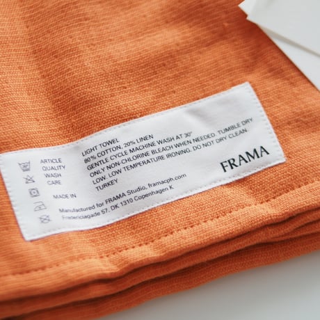 LIGHT TOWEL | Hand | Burnt Orange / FRAMA