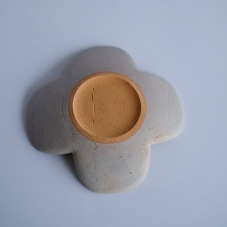 灰桜 花皿  / 蓮尾 寧子