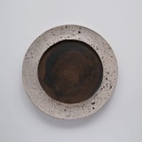 白砂×枯金 リム皿  21cm / 若狹 祐介