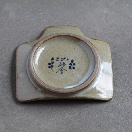 染付 カメラ豆皿 A ストライプ  / ヒヅミ峠舎