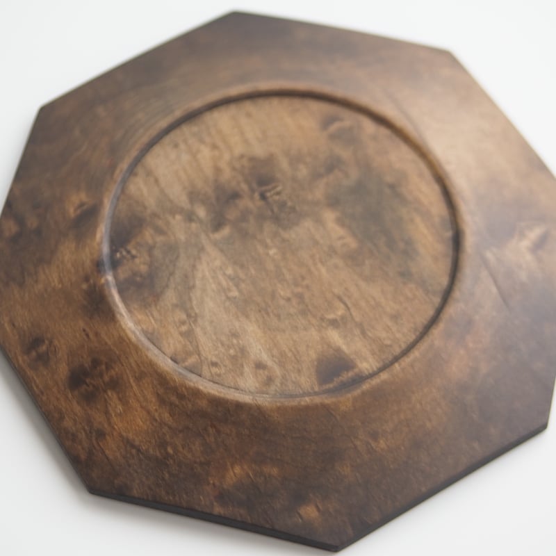 オクトゴナルプレート 山桜・鉄染 6寸 / 鈴木 潤吾 | cafe design shop