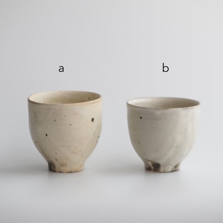 粉引 ルチル釉 湯呑 小さめ / 下村 淳