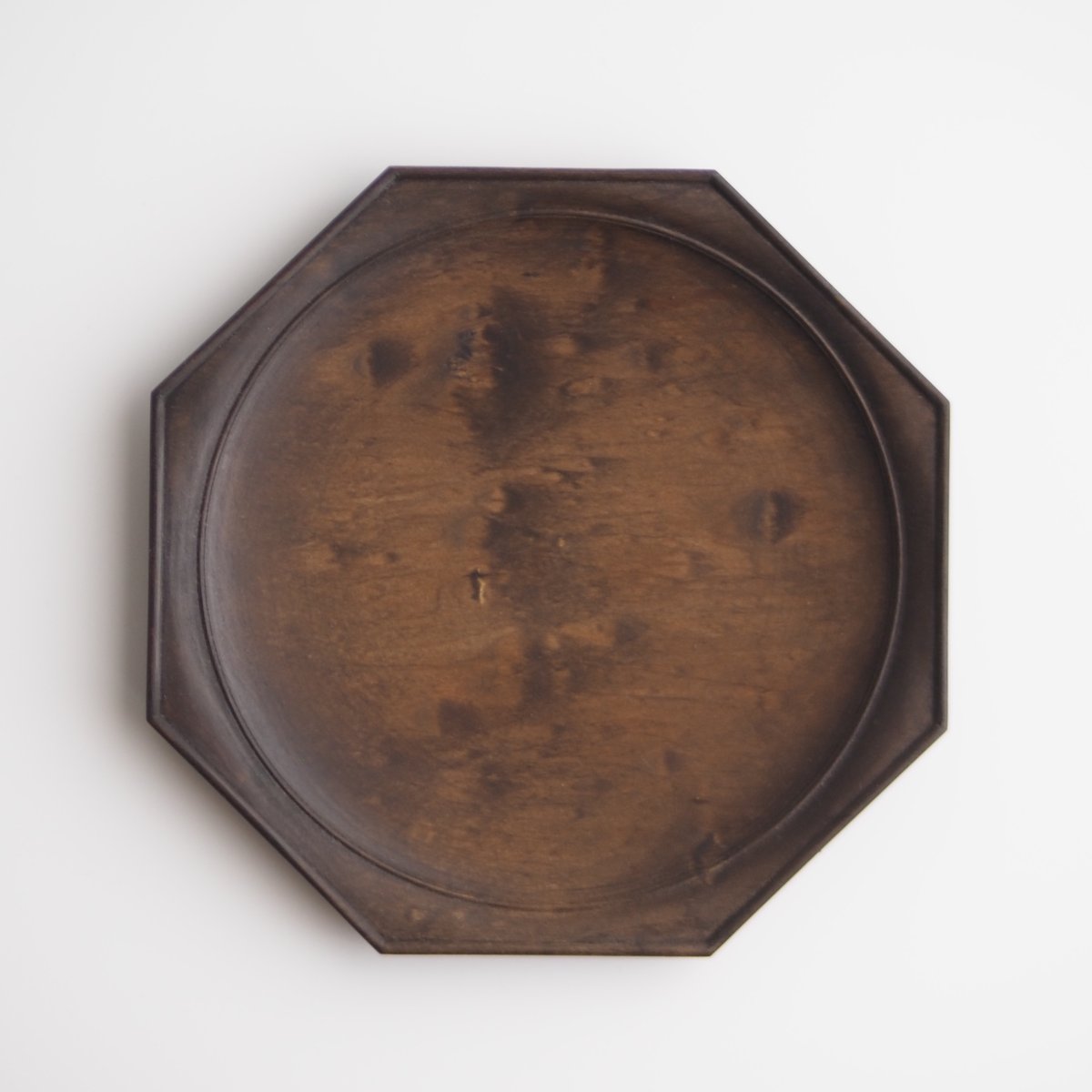 オクトゴナルプレート 山桜・鉄染 6寸 / 鈴木 潤吾 | cafe design shop