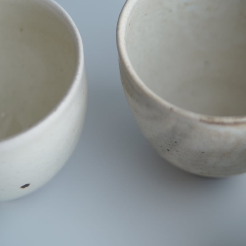 粉引 ルチル釉 湯呑 大きめ / 下村 淳 | cafe design shop ninaite