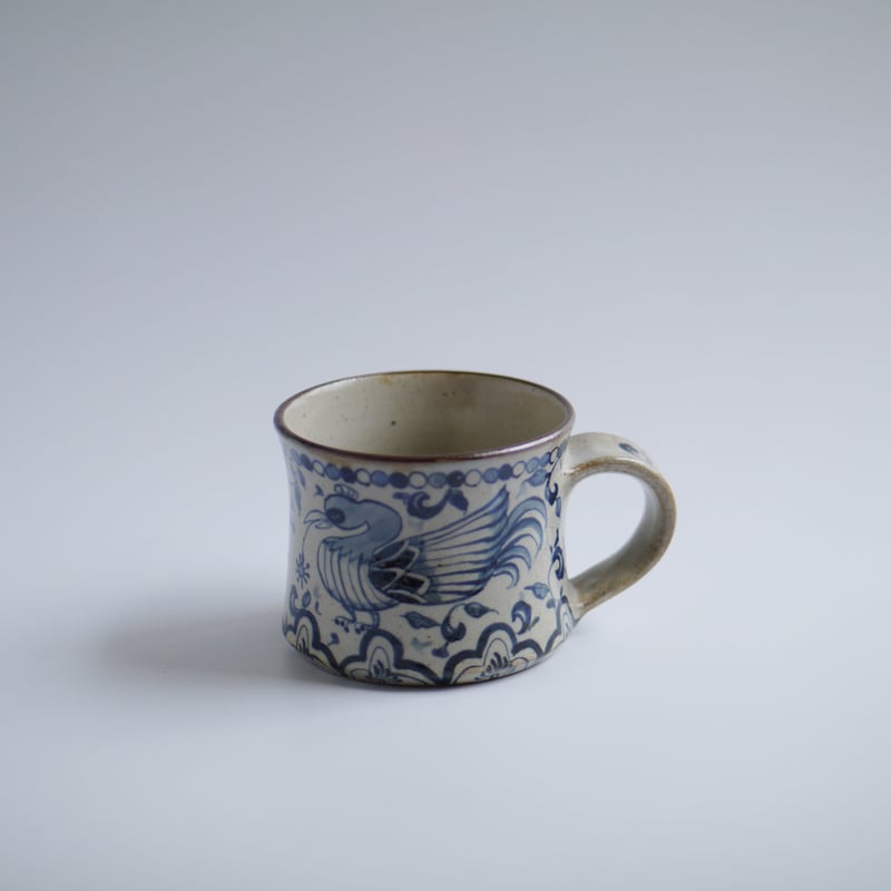 染付 マグ 鳥 / ヒヅミ峠舎 | cafe design shop ninaite