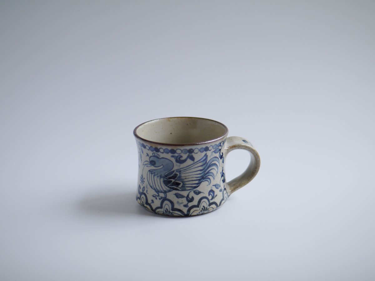 ヒヅミ峠舎　陶器セット 染付 マグ 鳥 / ヒヅミ峠舎 | cafe design shop ninaite