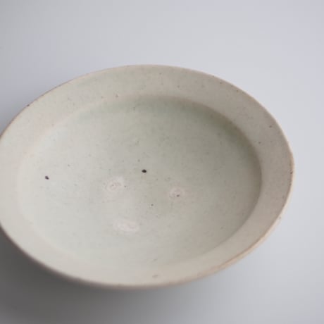 粉引 白釉 リム皿 6寸 / 下村 淳