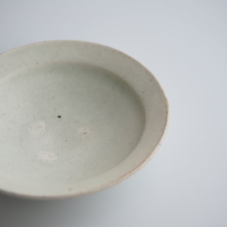 粉引 白釉 リム皿 6寸 / 下村 淳