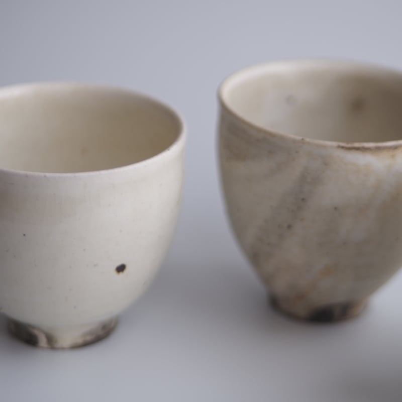 粉引 ルチル釉 湯呑 大きめ / 下村 淳 | cafe design shop ninaite