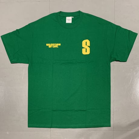 Selection of life. S LOGO Emblem Tee Green×Yellow