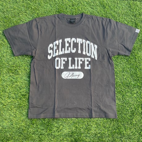 Selection of life. College LOGO Tee FADE BLACK