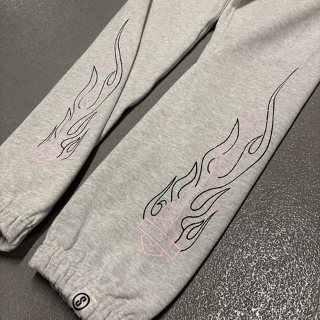 Selection of life. FIRE PATTERN Pants ASH×PINK