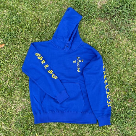 Selection of lif. Cross LOGO Hoodie BLUE