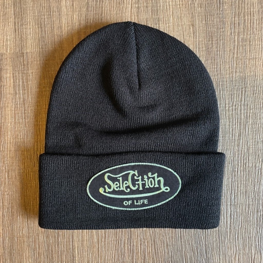 Selection of life. OVAL LOGO Beanie BLACK×MINTG