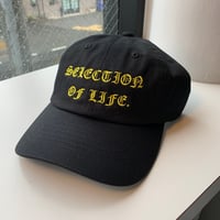 Selection of life. Old English Brand LOGO Cap BLACK×YELLOW