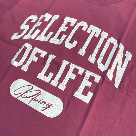 Selection of life. College LOGO Tee WINE