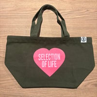 Selection of life. Heart LOGO Tote bag OLIVE