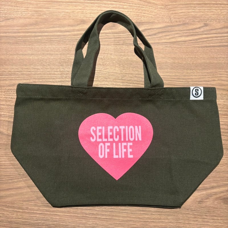 Selection of life. Heart LOGO Tote bag OLIVE |