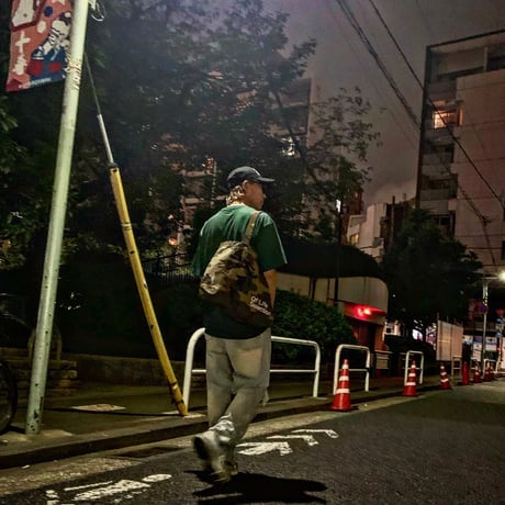 Selection of life. backward LOGO canvas tote BLACK
