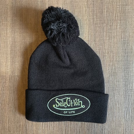 Selection of life. OVAL LOGO Bonbon Beanie BLACK×MINTGREEN