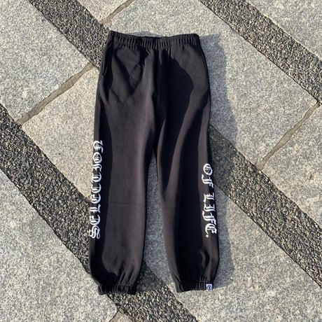 Selection of life. OLD ENGLISH Brand LOGO Pants BLACK